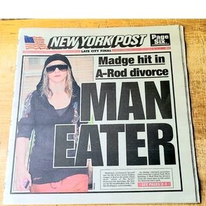 Madonna rare A-rod Ny Post Newspaper July 8 2008 New Excellent Condition